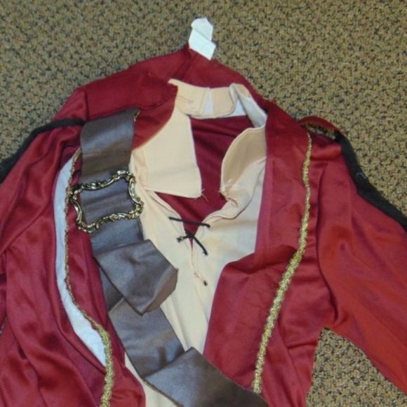 Skeleton Extreme Pirate Halloween Costume 14/16 Lighted Mask w/ Sounds 7 Pc Boys - Picture 7 of 9